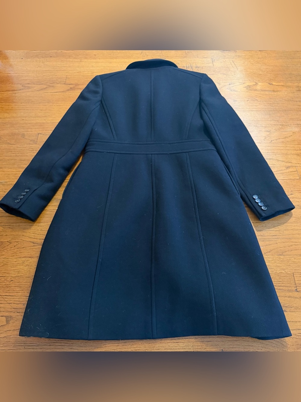 J. Crew Classic Lady Day Coat - Italian Double-Cloth Wool in Black - Picture 5 of 9